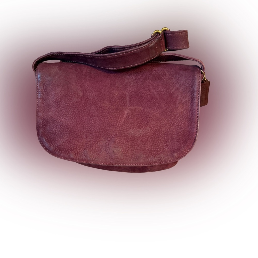 Vintage Coach Sonoma Flap Bag Nubuc 4935 Elderberry
